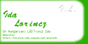 ida lorincz business card